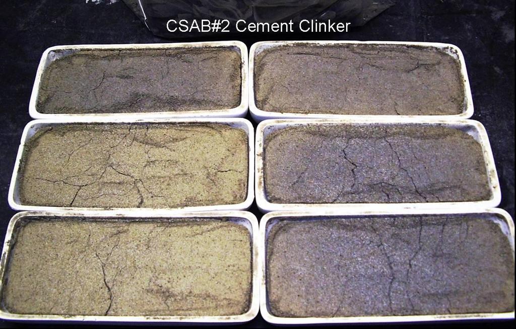 Figure 2. Synthesized CSAB#2 cement clinker produced with Gilbert CFBC spent bed materials. The clinker was fired at 1250 o C in zirconia combustion for one hour.