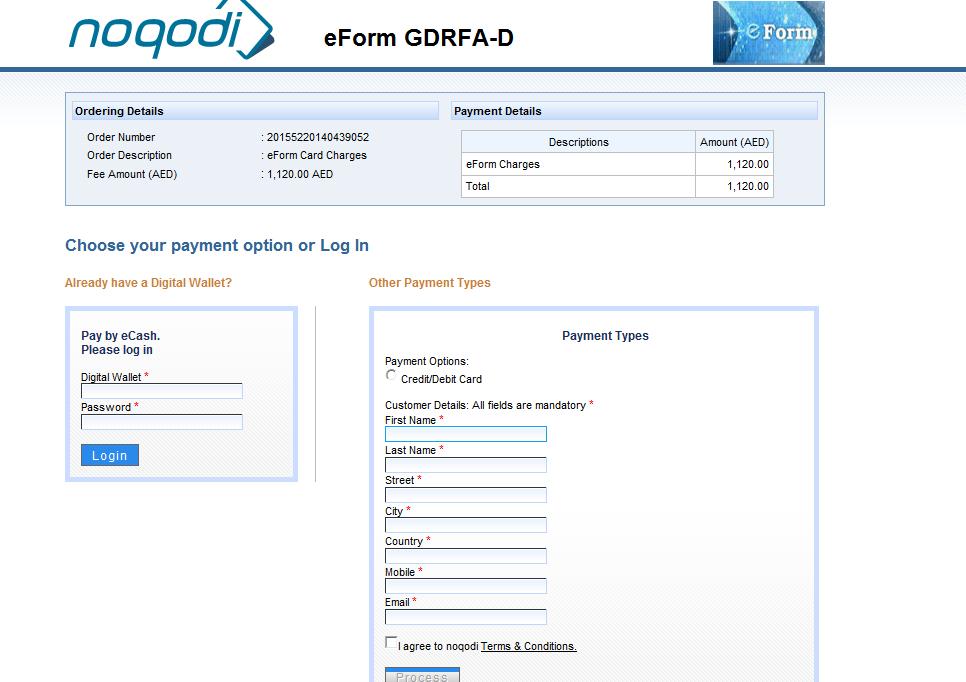 Making Standard Payment Step 2 eform application will re-direct to the below page where the transaction details and payment details will be shown here.