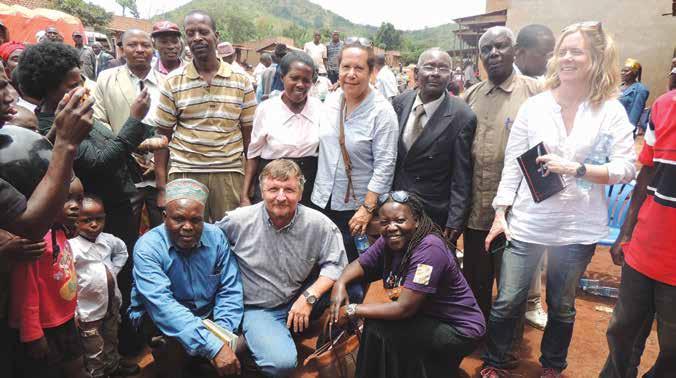 Meg in Uganda with the CAO mediation team and community members, 2014.