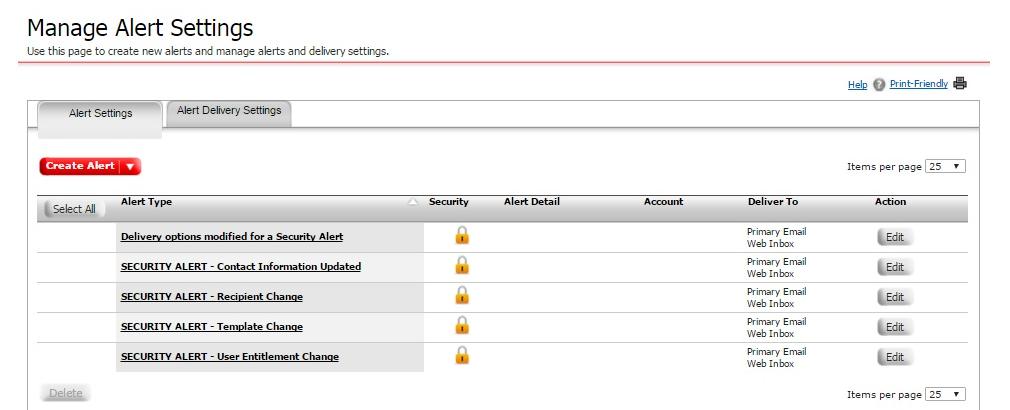 Tools Figure 25: Manage Alert Settings page Figure 26: Inbox ACTION REQUIRED: Critical actions are required to ensure your company is ready for