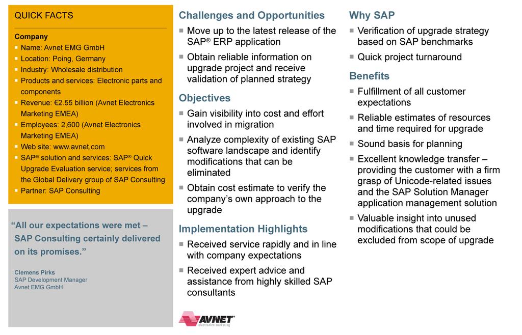 SAP Quick Upgrade Evaluation Provides Rock-Solid Basis for Planning SAP CONFIDENTIAL - Page 35 - For subject Company