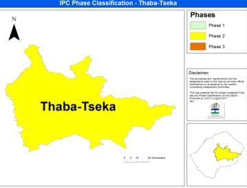 10.5 Thaba-Tseka Figure 57: IPC classification in Thaba-Tseka The food consumption classification indicators lead to Phase 3 or worse.