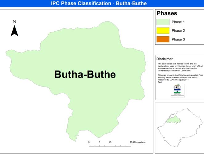 10.9 Butha-Buthe Figure 61: IPC classification in Butha Buthe Food consumption score (direct indicator) indicated that about 28% of households had borderline food consumption which classifies these