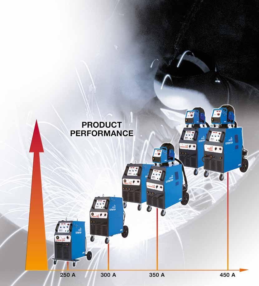 machines are intelligent MIG/MAG welding installations with voltage switching technology and numerical control of the parameters.
