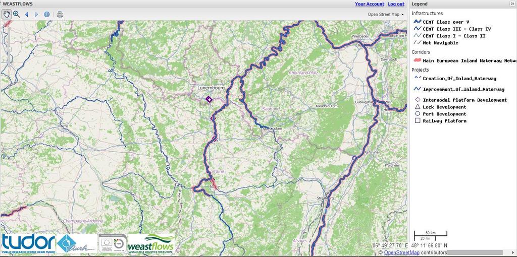5.7 The Moselle-Saône-Rhône inland water link project 5.7.1 Overview of the project It would produce a European large-vessel waterway between the Saône large-vessel waterway (to the east of Dijon)