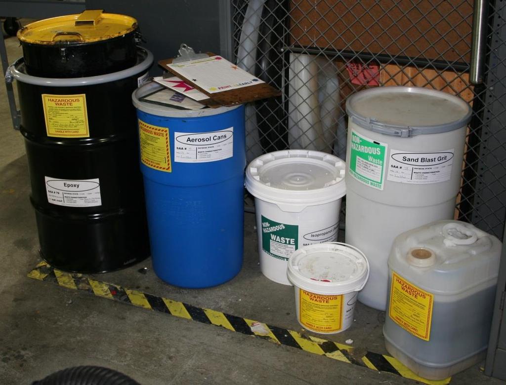 Hazardous Waste Disposal All Hazardous Waste must be disposed of in a Satellite Accumulation Area (SAA) located at or near the point of generation.