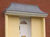 WBS Canopy Range ASCOT A realistic, rolled, lead-effect GRP door canopy, manufactured with a smooth or scalloped edge.