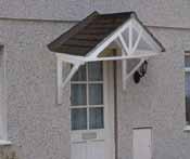 The application of sand to the front seam and ridge, in a complimentary or contrasting colour, gives this canopy a realistic mortar effect.
