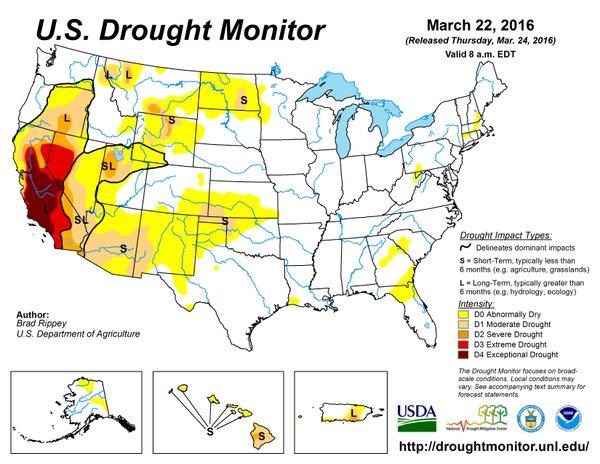 eu Drought situation USA, March, 2016 California drought 2011-2014 Folsom Lake,