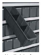 PANDA BINS feature a small handle to allow maximum area of the front face for sticking identification