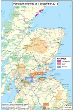 The Scottish Shale Resource Source: Scottish Government, 2014 Report on Unconventional Oil And Gas