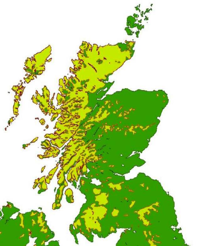 LCA Shale Gas in Scotland: Land use Carbon soil Source: Scottish Government,