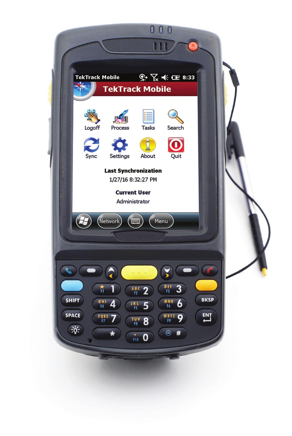 Mobile Integration For increased speed and mobility, TekTrack provides full integration with mobile scanners and PDCs (portable data collectors).