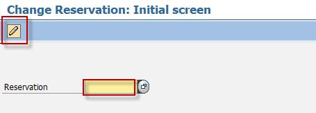 3. Click on the icon to change the reservation. 4.