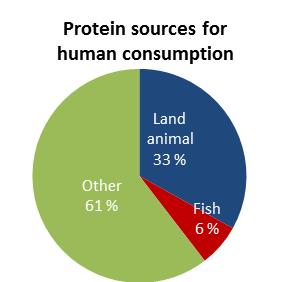 scarce, so a key question is how the production of protein sources from the sea