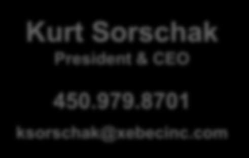 Thank you Kurt Sorschak President & CEO 450.