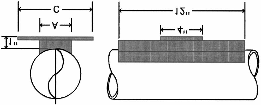 FIGURE NO. 110 GRAPHITE CRADLE WITH SLIDE PLATE Figure No. 110 graphite pipe cradle with slide plate is designed to permit the pipe to move freely in all directions.