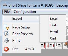 Export / Print Dashboard Reports From the File menu you can Export or Print a hard copy of your dashboard analysis.