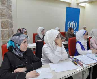 UNHCR therefore provides life skills training courses to respond to prevailing protection risks such as dropping out of school, child labor as well as sexual and gender based violence.
