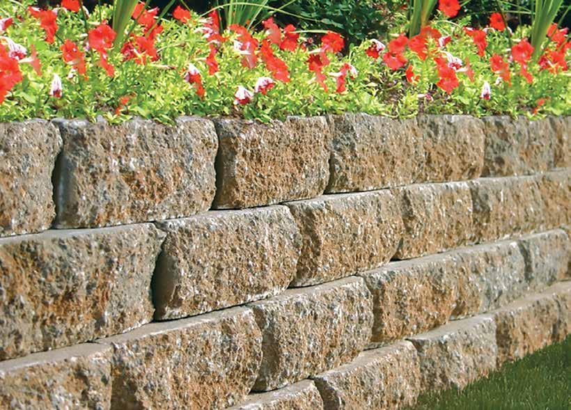 choice for landscape walls up to 2 (60 cm) high as well