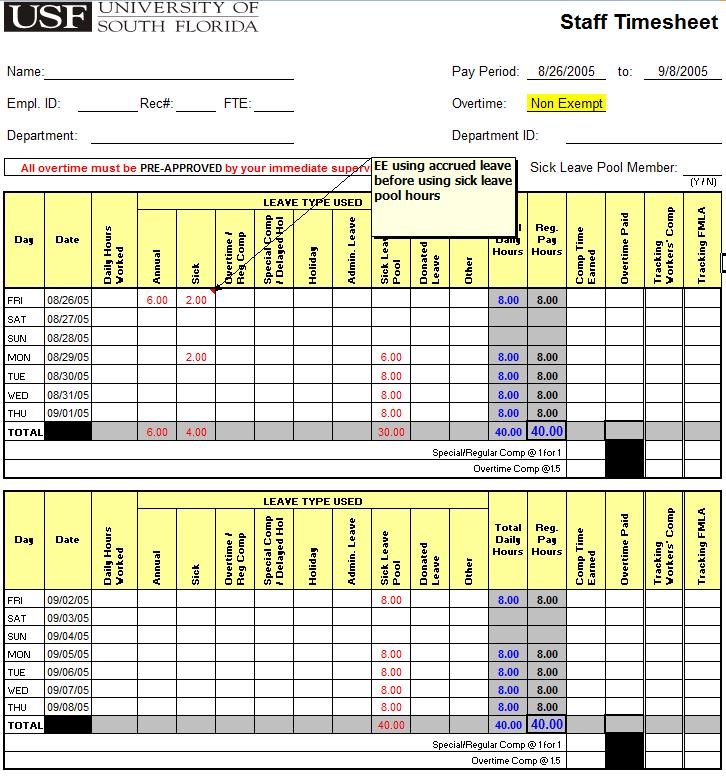 Example of employee using accrued leave before using sick leave pool hours Step 6 - Discuss & Demonstrate (Sick Leave Donation) - Follow the navigation path below