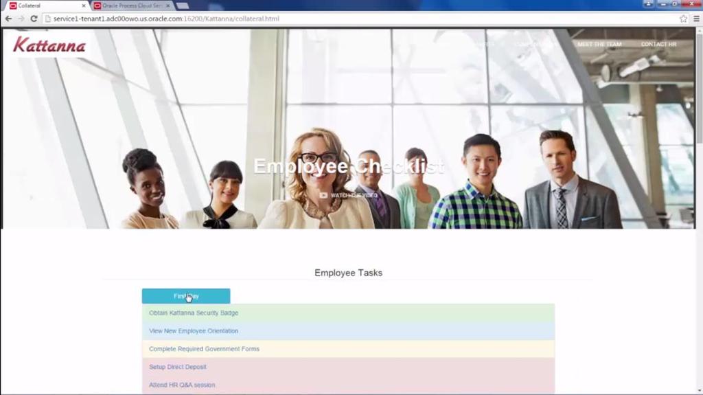 HR and Employee Services Integrated with HCM New Hire Services: new employee