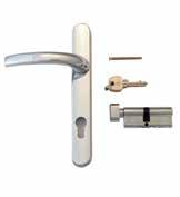 The standard lock and handles provided can be used in both solid or split spindle modes. The locks are fitted with a fire escape (thumb turn) key cylinder as standard.
