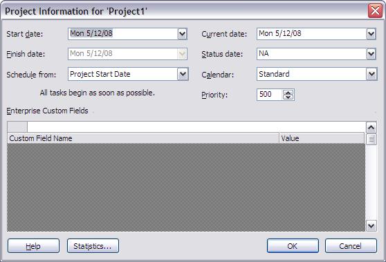 Views Microsoft Project has multiple views available. These will be discussed in more detail later in this class. The Gantt Chart view is the most frequently used when creating the project.