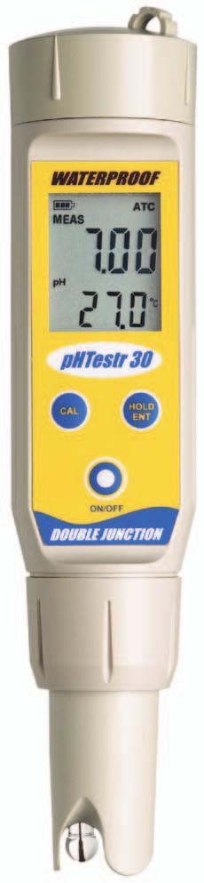 ph/orp/ion Pocket Tester phtestr 30 ; phtestr 20 ; phtestr 10 ph/ºc/ºf ph ph ph / ORP / Ion ph measurement has never been easier with the phtestr series.
