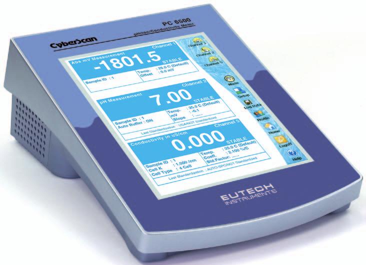 Multi-Parameter CyberScan Premium Bench CyberScan PC 6500 ; CyberScan PC 6000 ph/orp/ion/conductivity/tds/ Salinity/Resistivity/ºC/ºF ph/orp/conductivity/tds/salinity/ Resistivity/ºC/ºF Simplify lab