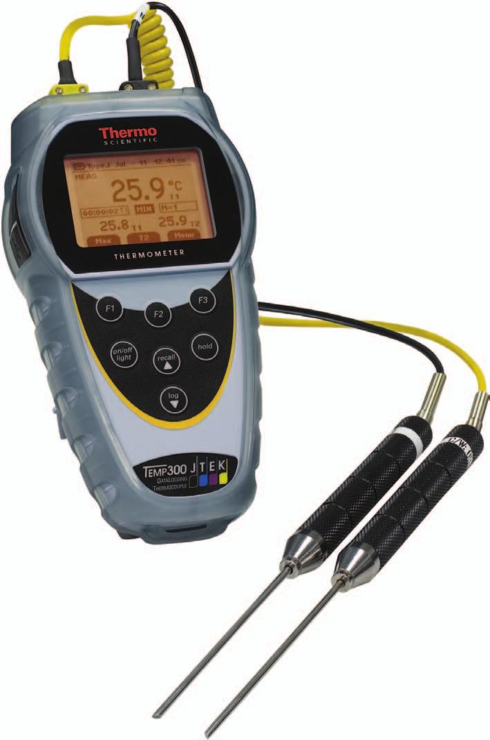 Utilities Water filtration Accepts J, K, T, E, R, S, N and B thermocouple probes Multi-line display shows individual and differential temperatures simultaneously Log up to 2000 data points