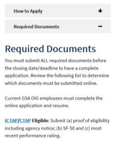 Required Documents 15 3 Sections Job