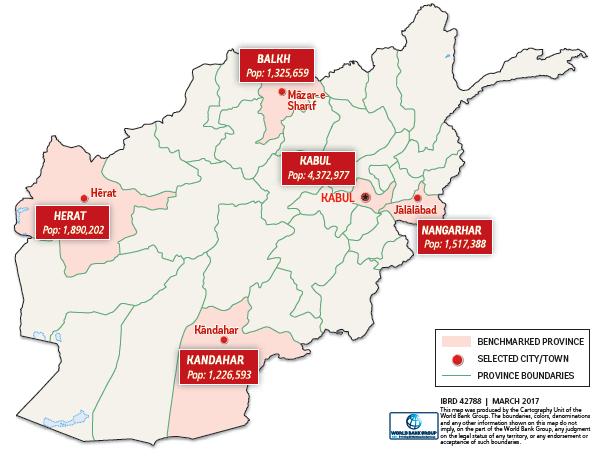 Measuring 4 provinces and Kabul across 4 indicators 4 indicators Starting a business Dealing