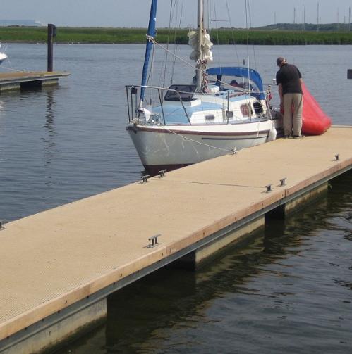 preferred choice for pontoons, ﬁngers and access ramps within the Marina
