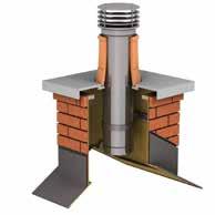 Termination of flue systems Masonry Chimney A traditional masonry chimney stack can be constructed on top of a cavity wall using Red Bank s structural reinforcing kit.