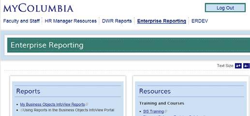 o o Click the plus sign next to the Public Folders link to expand the reports types Click the folder of the suite of reports you would like to see Once a report area is selected, e.g. HR, the listing of available reports displays under the Title column.