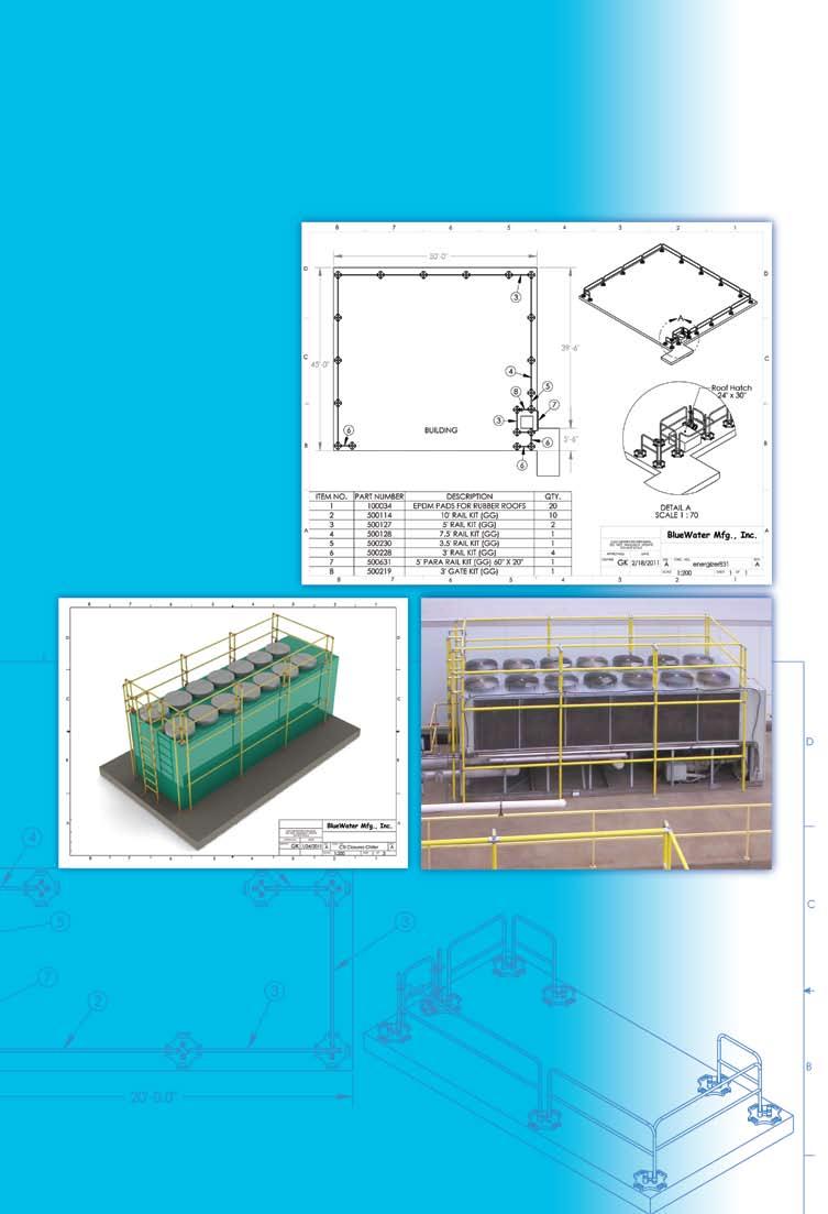 CAD Services Our innovative staff can provide creative solutions to help solve your safety issues.. Complete CAD capabilities BlueWater Mfg s CAD services range from 2D to 3D modeling.