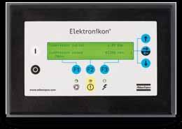 Fitted on compressor base plate. Elektronikon management system Multilingual, clear and easy to manage.