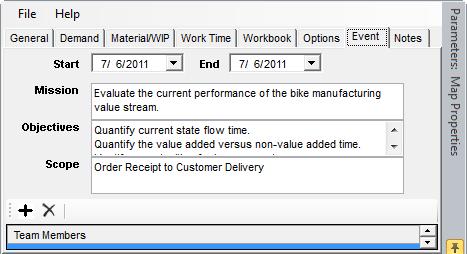 LeanView will automatically calculate the Flow Time for process and inventory shapes if desired.