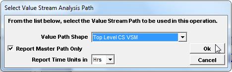 Activity Section VII: Analyzing the Value Stream Once Value Stream Map Properties are defined and value stream shapes are recorded into a value path dialog, information about value stream performance