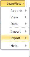 To select specific shapes for export, hold down the CTRL key and left click to select the shapes of interest before choosing the LeanView export option.