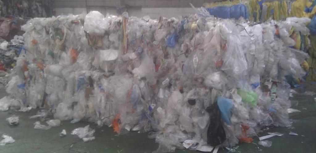 1.4.3 Sainsbury s/jayplas film bales The third feed material used was film collected from Sainsbury s stores from across the UK by Jayplas, a plastics recycling company.