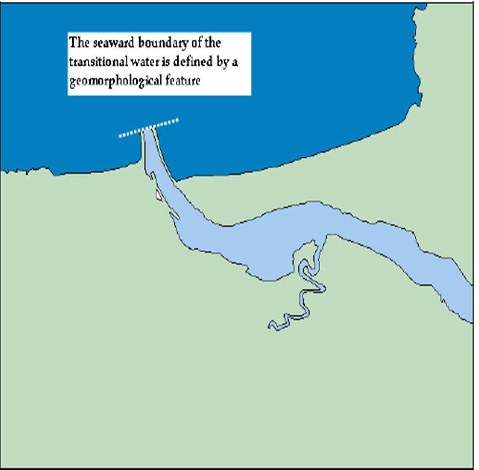 4.7 The seaward boundary of transitional waters:physiographic features Bar-built estuary