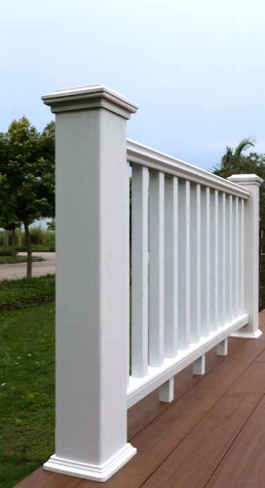 posts & rails are 360 degree shield wrapped Colour: White