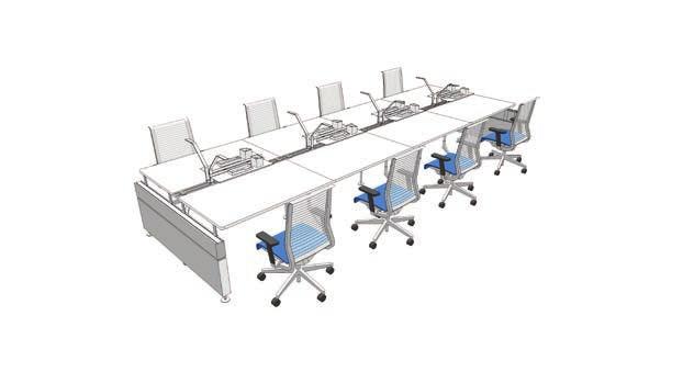 media:scape table, cobi seating Currency Private Office 80 sq. ft.