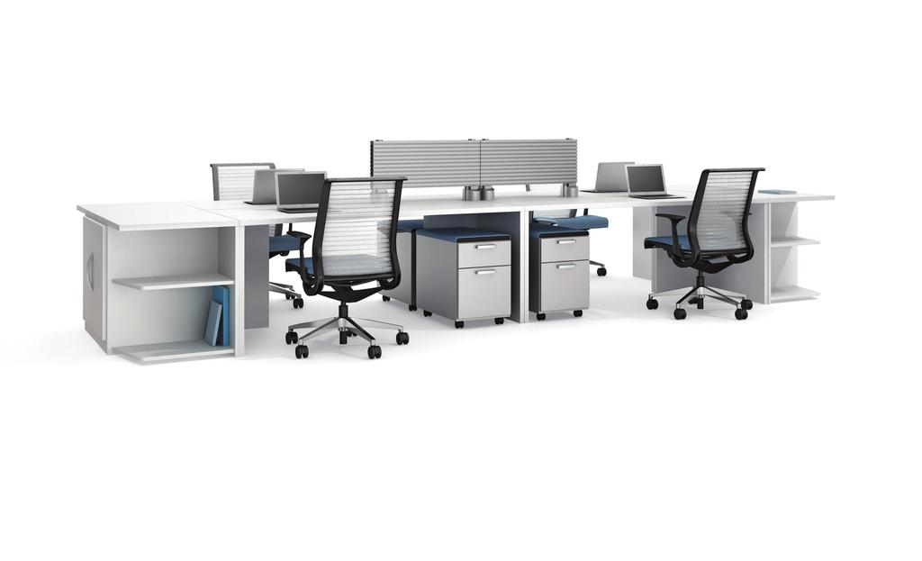 FURNITURE SYSTEMS Answer Freestanding A complete freestanding desking solution with a
