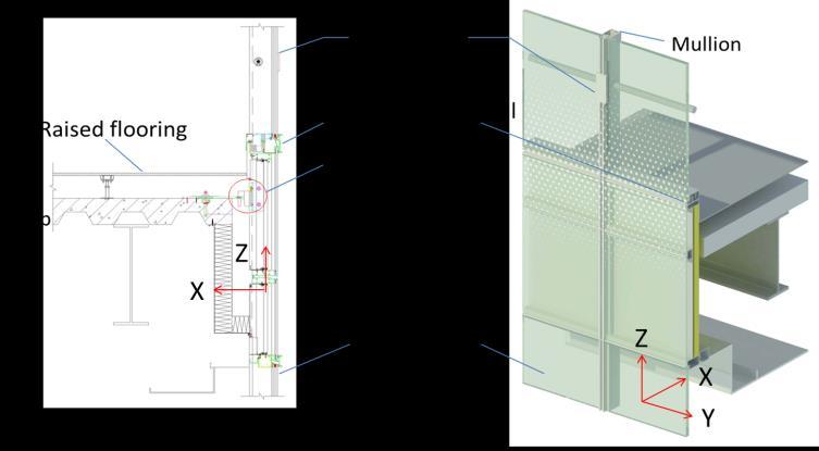 The inner curtain wall employs the zonal frame-supported unitized system with a four-sided structural sealant glazing (SSG) system where the top and bottom are fixed to the adjacent mechanical floors.