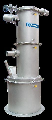 the polyester cartridge filter is equipped with automatic reverse jet pulsing for thorough cleaning.