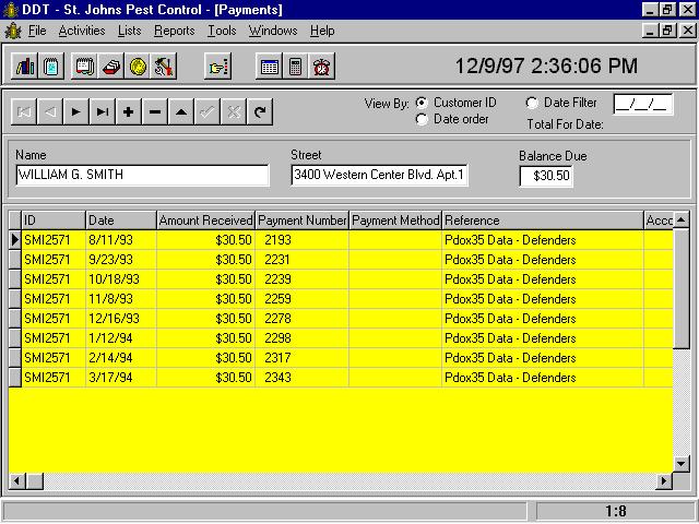 Payments Payments The Payment entry Window is where you enter check, cash, or credit card payments for your customer.