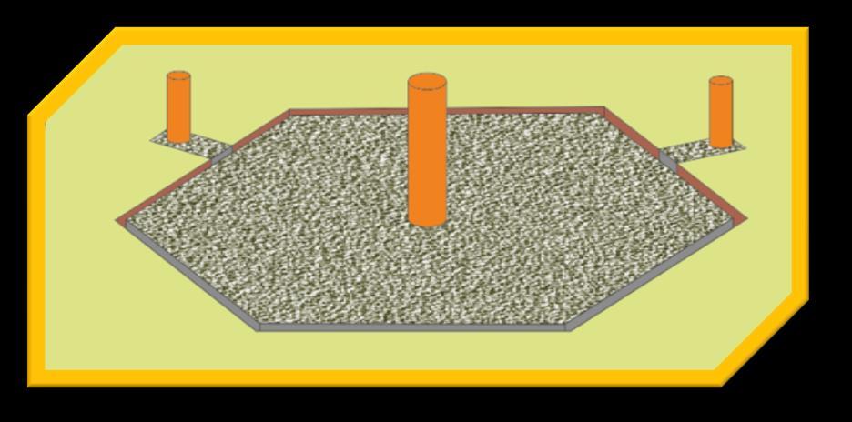 Construction of a foundation using paving stones Fig. 13 fig.13 Fill the pit with gravel (0-5mm granulation).